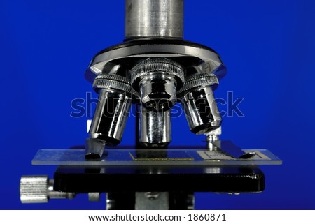 Photo of a Microscope and Slide
