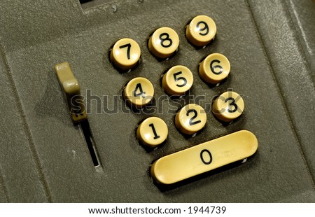Photo of Number Buttons on a Vintage Adding Machine