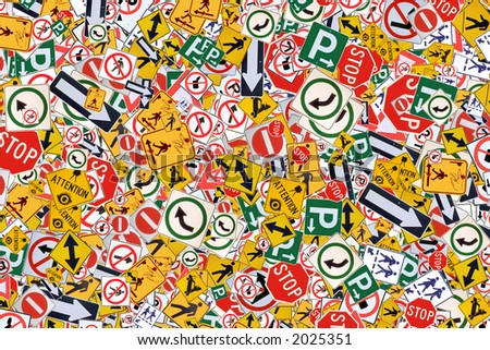 Photo of Various Street / Road Signs - Street Sign Background