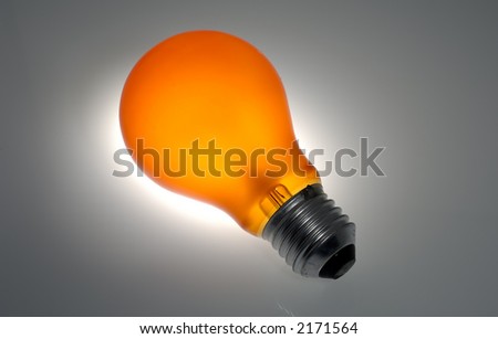 Photo of an Orange Lightbulb - Everyday Object