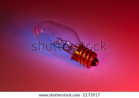 Photo of a Lightbulb With Red and Blue Gel - Everyday Object