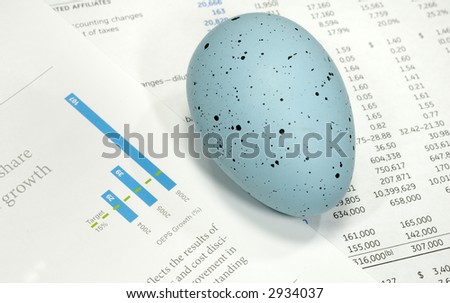 Photo of an Egg and Financial Papers - Retirement Concept