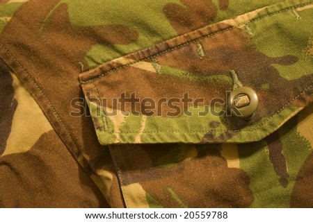 Military texture, brown, black, marsh, green colors, button