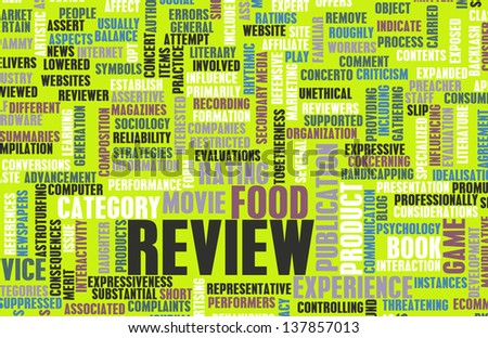 Food Review Word Cloud as a Concept