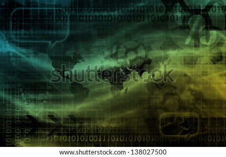 Information Technology or IT as a Art Background
