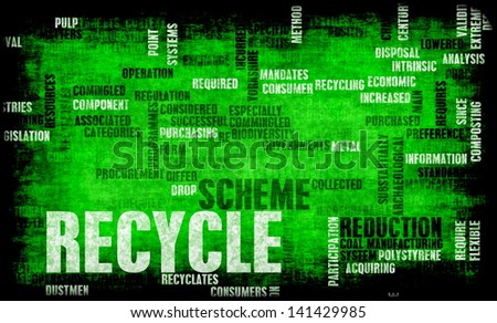 Recycle Concept with Important Keywords on Art
