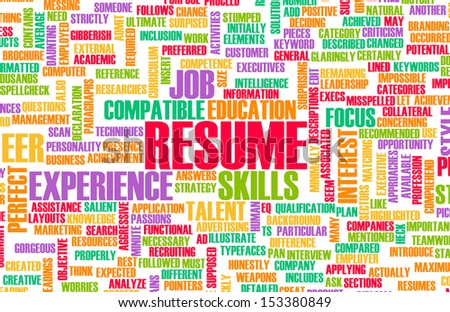 Job Resume of a Well Written CV Concept