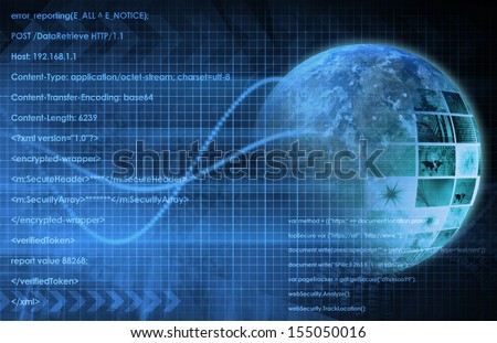 Internet Background With Code And Technology World