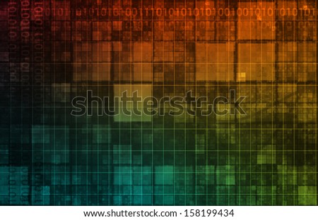 Technology Grid Abstract as a Concept Art