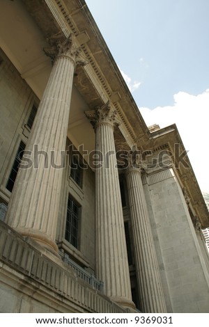 Pillars of justice standing majestically