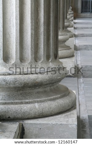 Roman Greek Architecture Design in Pillars or Columns of stone building