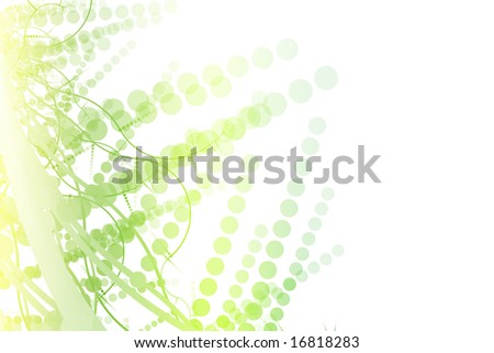 Green and White Abstract Billboard Background With Copyspace