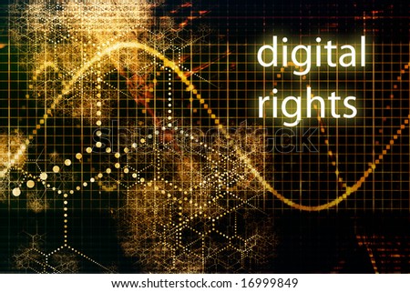 Digital Rights Abstract Technology Concept Wallpaper Background With Graph