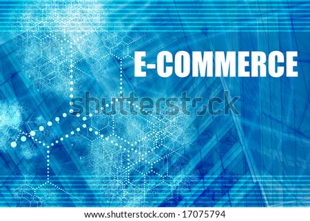 Electronic Commerce Abstract Background with Internet Network