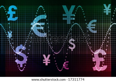 Blue Purple Financial Sector Global Currencies Abstract Background Wallpaper