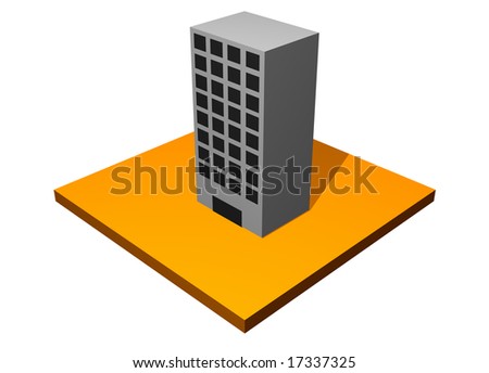 Hotel Office Building 3d