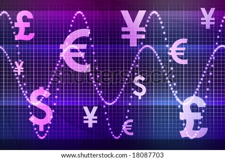Purple Financial Sector Global Currencies Abstract Background Wallpaper