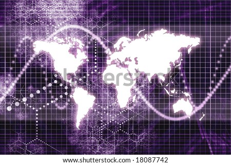 Purple Worldwide Business Communications Performance Abstract Background