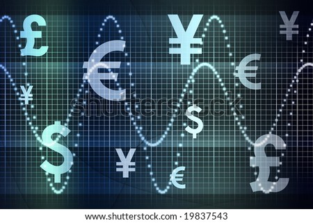 Glowing Global Currency Business Abstract Background Wallpaper