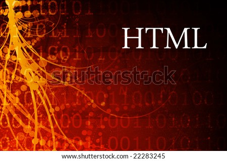 stock photo : HTML Abstract Background in Red and Black