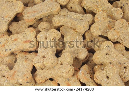 Cute Dog Biscuits Shaped into a Bone in a Pile