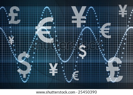 Futuristic World Currencies Business Abstract Background Wallpaper