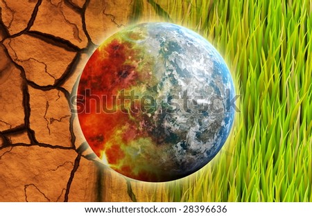 Save the Earth as Design Concept Background Art