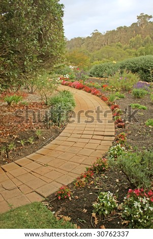 Secret Garden Path with Flowers for Walking