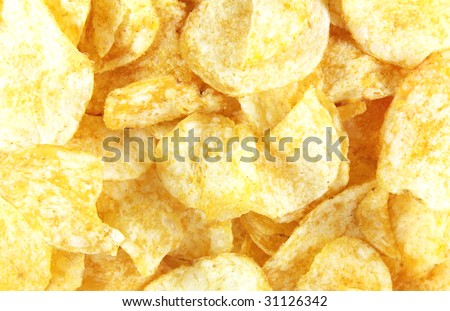 Kettle Cooked Potato Chips Food Whole Background