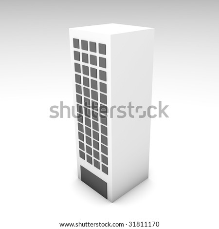 apartment building clipart. stock photo : Office Building