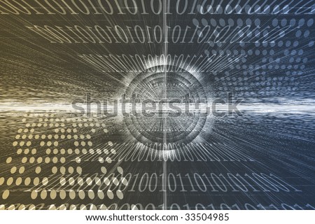 Futuristic Technology Data Flow Color Digital Abstract