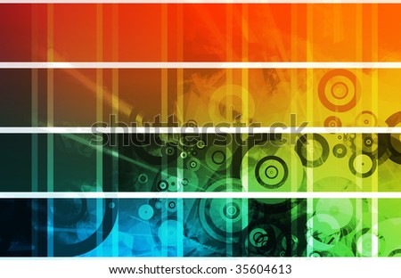 Cool Website Designs on Colorful And Cool Website Design Elements Clip Art Stock Photo