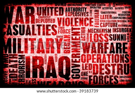 Iraq War as a Grunge Abstract Background