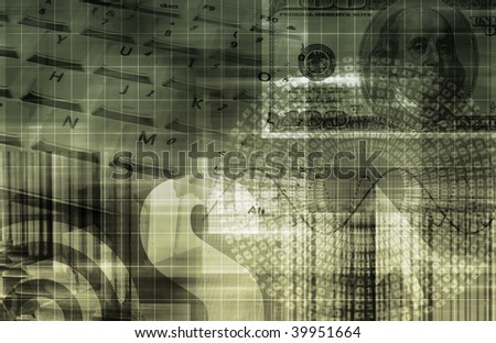 Investment Portfolio Art as a Abstract Background