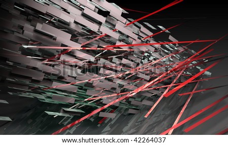 Futuristic Lines Background in 3d Art Form