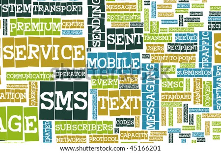 SMS Mobile Text Short Message Service Concept