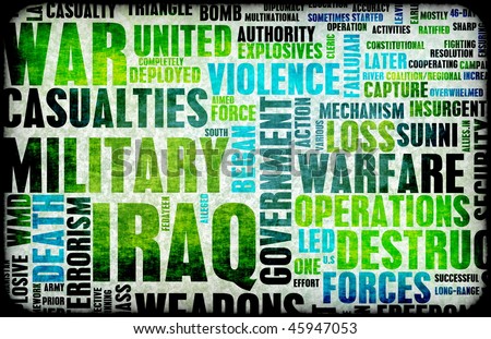 Iraq War as a Grunge Abstract Background