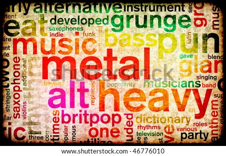 Heavy Metal Music Poster Art as a Background