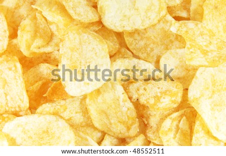 Kettle Cooked Potato Chips Food Whole Background