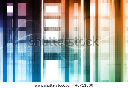 Technology Concept with Online Media Abstract Art