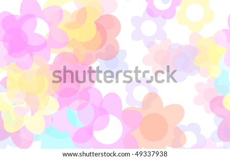 cartoon flowers background. Cartoon Flowers Background