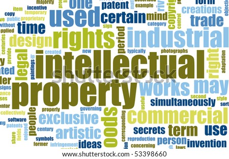 Intellectual Property Concept Word Cloud as Art
