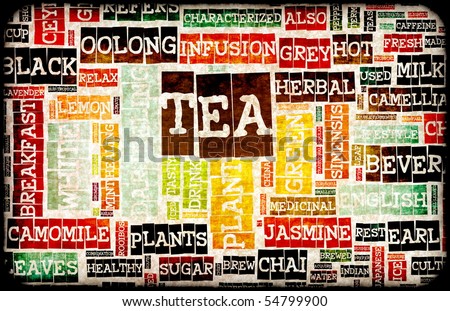 Assorted Teas Menu as a Food Drink Background