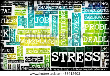 Stress From Job and Work Problem Concept