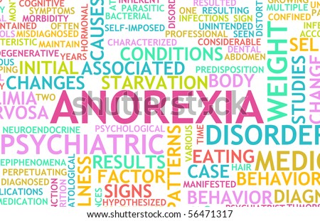Logo Design  on Anorexia Nervosa Eating Disorder As A Concept Stock Photo 56471317