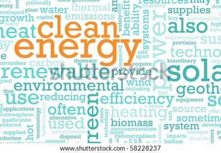 Clean Energy Concept Education as a Art Abstract