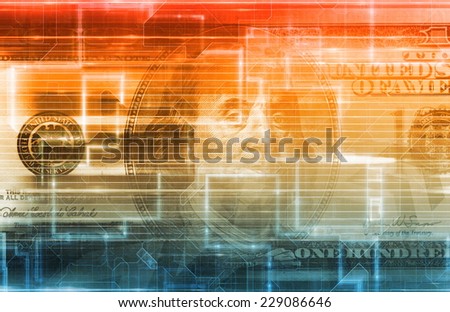 Finance Digital Data Accounting Technology Concept