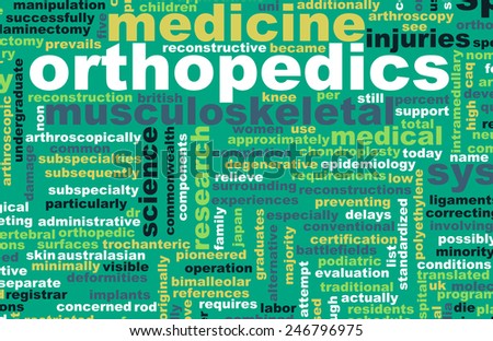 Orthopedics or Orthopaedics Medical Field Specialty As Art