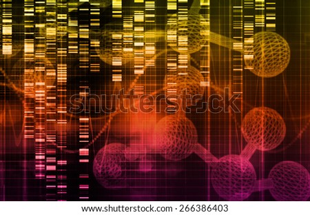 Genetic Science Research as a Medical Abstract Art background