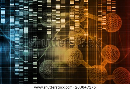 Genetic Engineering as a Science Concept Art